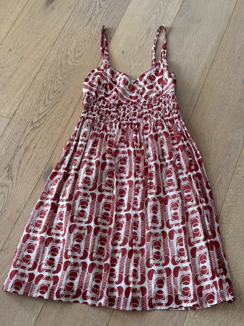 Halogen Silk Cotton Blend Smocked Waist Dress Size XSmall